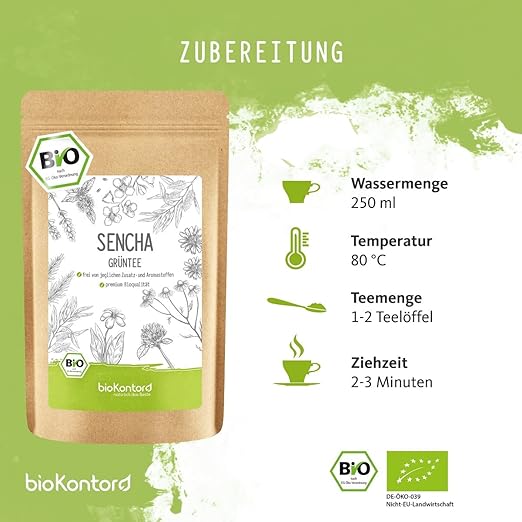 BIO Sencha Tee 500g – Grüner Tee Bio – lose geschnitten